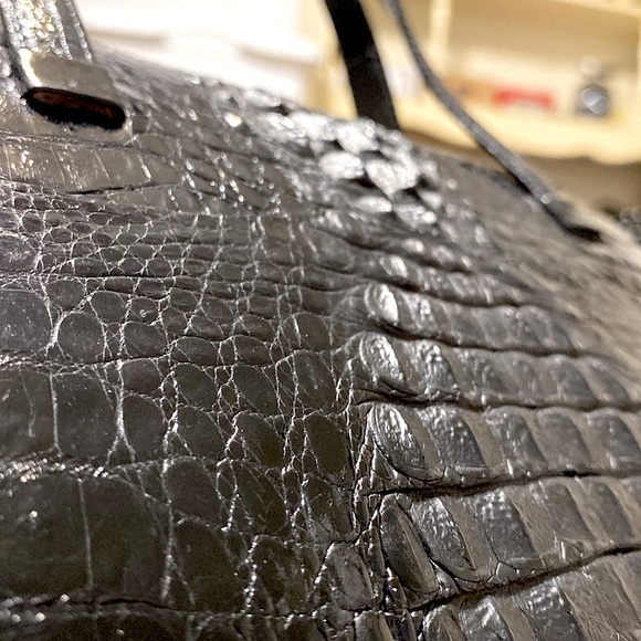 Vintage 60’s Malaysia Reptile House Crocodile Handbag - Picture 8 of 11